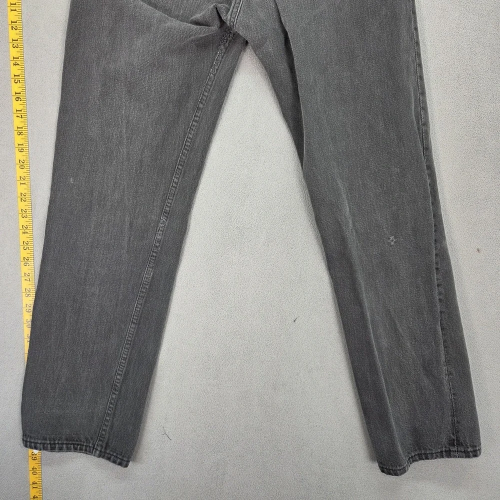 Vintage Levis 501 Jeans Mens Gray Straight Button Fly Faded 90s Fits 28x29